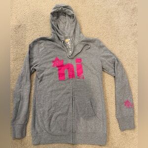 Roxy Light Gray Hoodie with Hawaii “HI” Logo